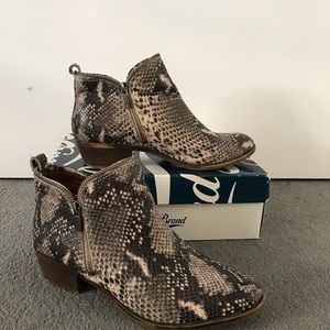 Lucky Brand Bartalino snake bootie